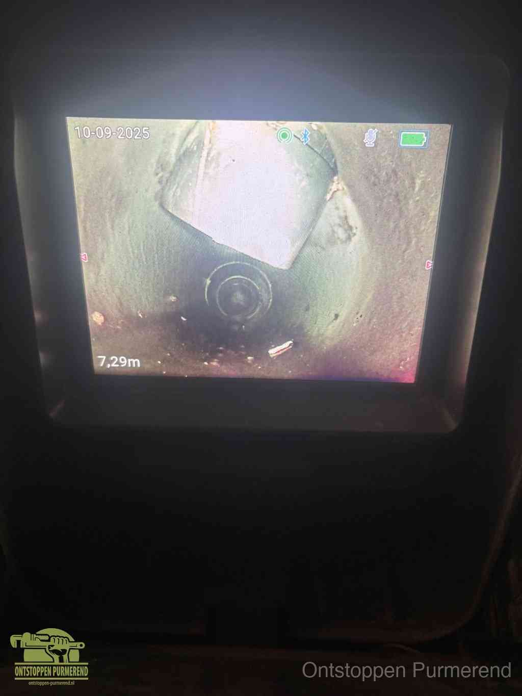 Rioolverzakking camerabeeld in Purmerend